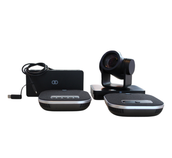 Image of the Boom BYOM Large Room Kit, featuring the MAGNA 4K PTZ Camera, GEMINI USB/Bluetooth Speakerphone, and ZYGO Easy Connect Hub—offering high-performance video and audio with single-cable plug-and-play connectivity, ideal for boardrooms and large meeting spaces.
