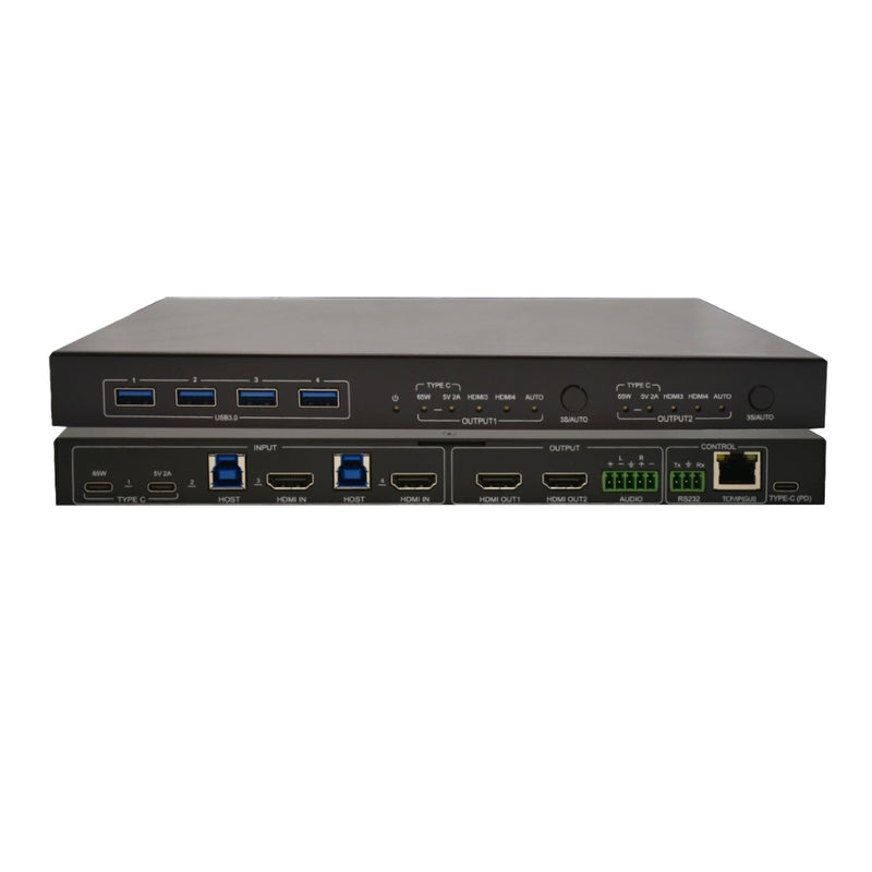 Boom ARC BYOD Conference Switcher – Dual-Host 4K KVM, HDMI/USB-C