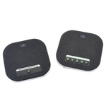 Top-facing view of the Boom GEMINI speakerphone, designed for clear, high-quality audio in professional meetings.








