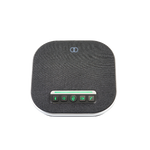 Top view of the Boom GEMINI Solo, a powerful HD USB and Bluetooth speakerphone with 360° omnidirectional audio pickup, designed for crystal-clear communication in medium to large meeting rooms—used as a standalone unit without expansion.








