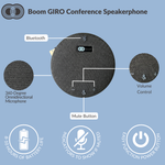 Boom GIRO 360° USB & Bluetooth Speakerphone – Plug & Play, 10ft Range