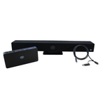 Image of the Boom BYOM Medium Video Bar Kit, featuring the AURA 4K AI-powered video bar and the ZYGO Easy Connect Hub—engineered for effortless, high-quality video conferencing in medium-sized rooms with single-cable plug-and-play connectivity.








