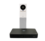Image of the Boom BYOM Small Video Bar Kit, including the UNO All-in-One Vertical Video Bar and the ZYGO Easy Connect Hub—designed for compact spaces like focus rooms and small meeting areas, providing streamlined, professional video conferencing with single-cable plug-and-play setup.

