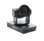 Angled view of the Boom MAGNA 4K PTZ camera, showcasing its wide range of connectivity ports including USB 3.0, HDMI, and LAN—designed to support flexible integration into various AV and video conferencing systems.








