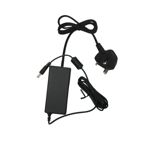 Image of the Boom UK Power Supply, a robust power adapter designed for use with UK electrical outlets—compatible with Boom video conferencing devices including the MIDI, MAGNA, MAGNA Pro, AURA, and HALO.








