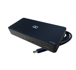 Angled view of the Boom ZYGO, a sleek, compact BYOM hub designed to simplify connectivity with a single USB-C cable, offering seamless plug-and-play integration for video bars, displays, and laptops in modern conference rooms.








