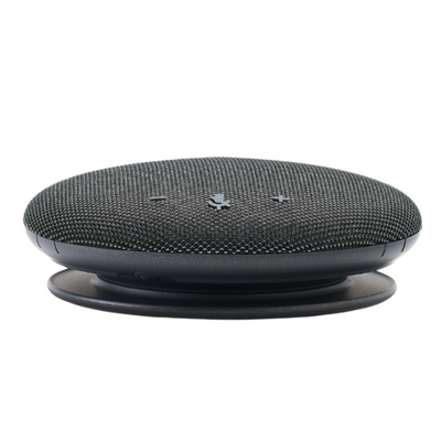 Lateral view of the Boom GIRO Pro, an upgraded HD speakerphone with enhanced omnidirectional microphone pickup, superior audio clarity, and USB/Bluetooth connectivity—designed for professional communication in medium-sized meeting rooms.









