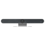 Front view of the Boom HALO, an all-in-one video conferencing bar featuring a 4K UHD camera, six built-in digital array microphones, dual 10W speakers, and an automatic privacy shutter—designed for smart, seamless meetings in medium to large rooms.








