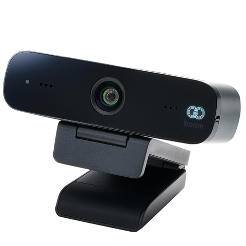 Boom MINI Webcam - Full HD 1080p with Low-Light Optimization, Built-in Microphones, and Wide-Angle Lens