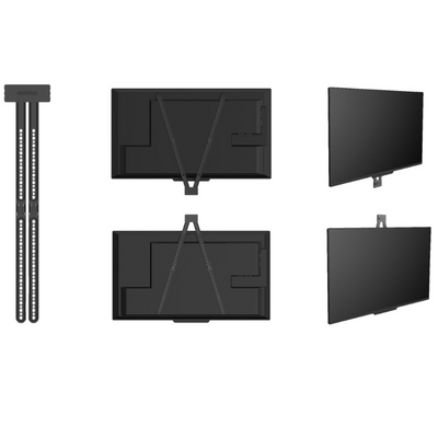 Image of the Boom TV Mount, a sturdy and adjustable mounting bracket designed to securely attach Boom video bars like the AURA or HALO to flat-panel displays—ideal for clean and efficient installation in conference rooms.








